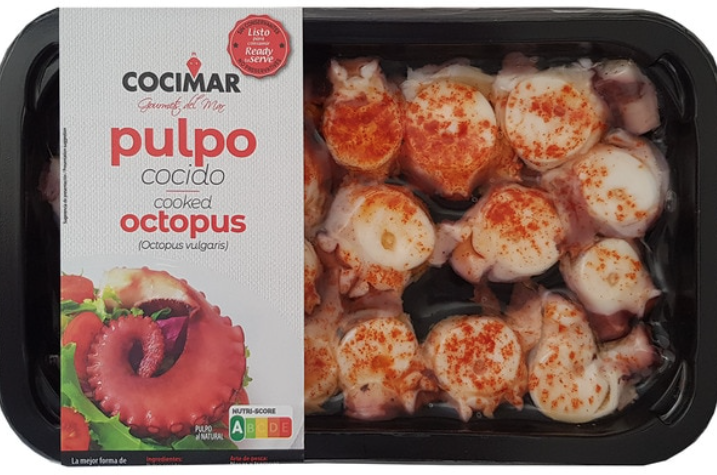 Alcachofas en conserva con pulpo a la gallega.